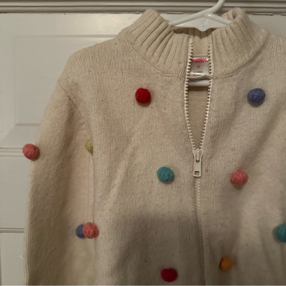 Gymboree size 12 pom pom sweater - Picture 2 of 4